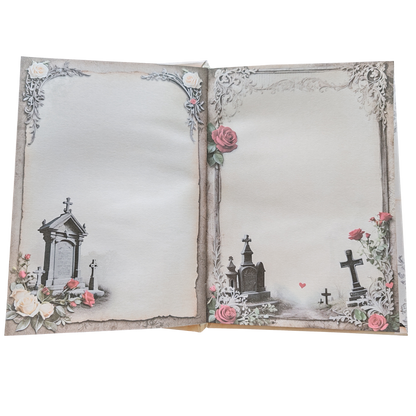 Illustriertes Notizbuch | Motiv Cemetery of Love | DIN A5 Hardcover | 160 Seiten