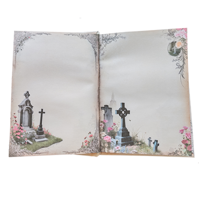 Illustriertes Notizbuch | Motiv Cemetery of Love | DIN A5 Hardcover | 160 Seiten