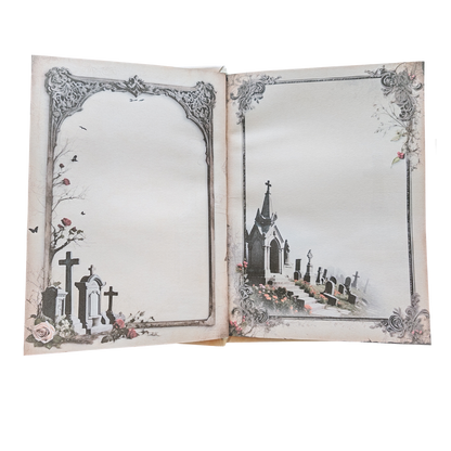 Illustriertes Notizbuch | Motiv Cemetery of Love | DIN A5 Hardcover | 160 Seiten