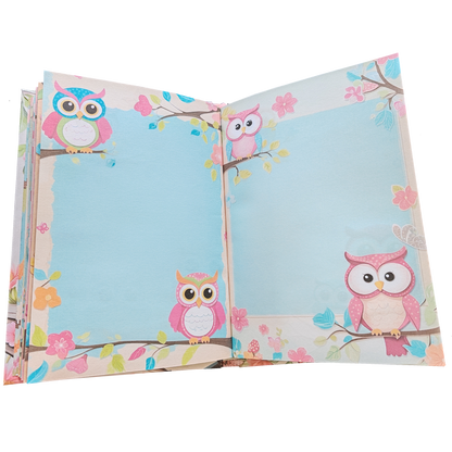 Illustriertes Notizbuch | Motiv Crazy Owls | DIN A5 Hardcover | 160 Seiten