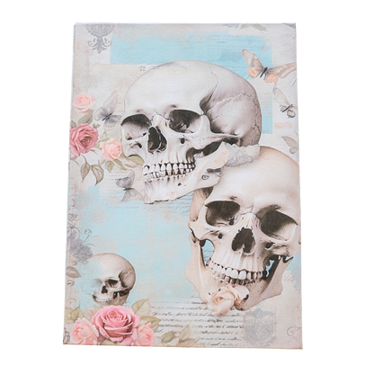 Illustriertes Notizbuch | Motiv Old Skull | DIN A5 Hardcover | 160 Seiten
