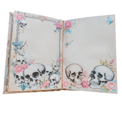 Illustriertes Notizbuch | Motiv Old Skull | DIN A5 Hardcover | 160 Seiten