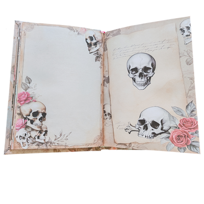 Illustriertes Notizbuch | Motiv Old Skull | DIN A5 Hardcover | 160 Seiten