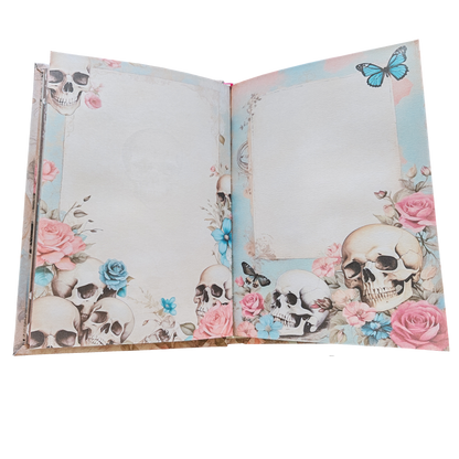 Illustriertes Notizbuch | Motiv Old Skull | DIN A5 Hardcover | 160 Seiten