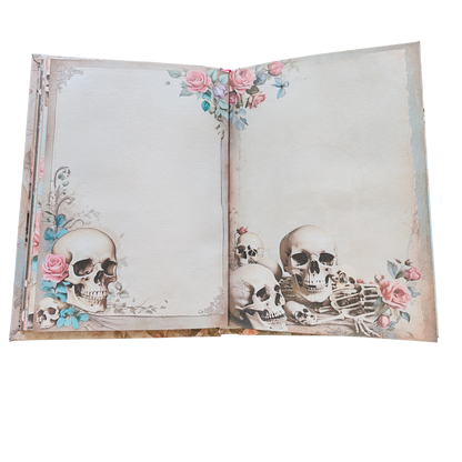 Illustriertes Notizbuch | Motiv Old Skull | DIN A5 Hardcover | 160 Seiten