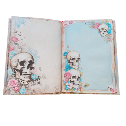Illustriertes Notizbuch | Motiv Old Skull | DIN A5 Hardcover | 160 Seiten