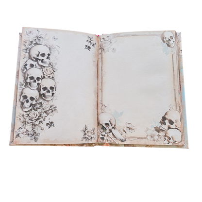 Illustriertes Notizbuch | Motiv Old Skull | DIN A5 Hardcover | 160 Seiten