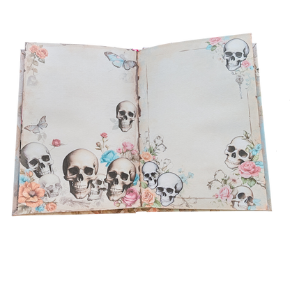 Illustriertes Notizbuch | Motiv Old Skull | DIN A5 Hardcover | 160 Seiten