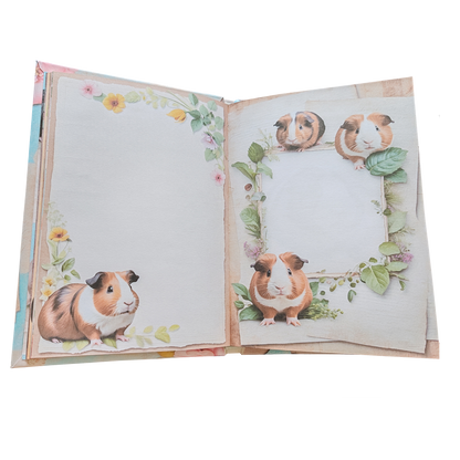 Illustriertes Notizbuch | Motiv Sweet Guinea Pigs | DIN A5 Hardcover | 160 Seiten