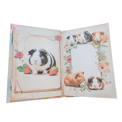 Illustriertes Notizbuch | Motiv Sweet Guinea Pigs | DIN A5 Hardcover | 160 Seiten