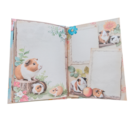 Illustriertes Notizbuch | Motiv Sweet Guinea Pigs | DIN A5 Hardcover | 160 Seiten