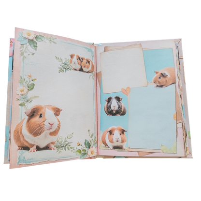 Illustriertes Notizbuch | Motiv Sweet Guinea Pigs | DIN A5 Hardcover | 160 Seiten