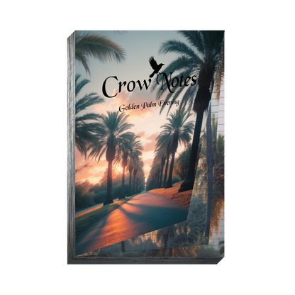 Notizblock | DIN A5 | Crow Notes – Golden Palm Evening