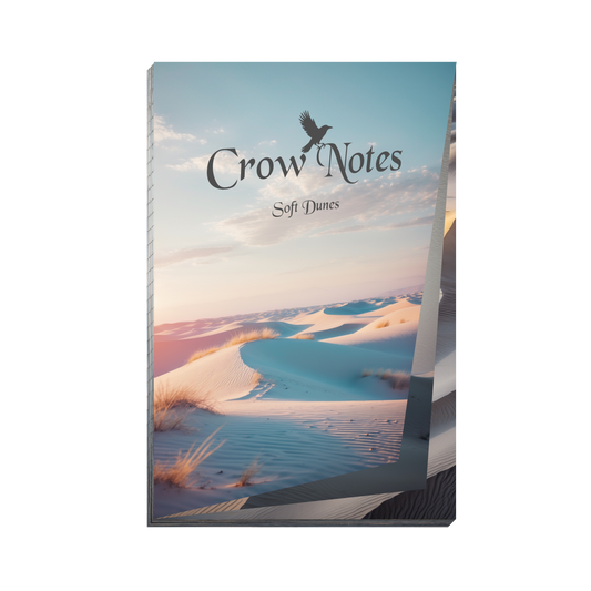 Crow Notes – Soft Dunes | Notizblock mit Wüstenlandschaften | 40 Blatt | DIN A5