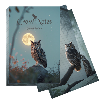 Notizblock | DIN A5 | Crow Notes – Moonlight Owl