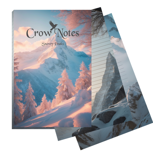 Notizblock | DIN A5 | Crow Notes – Snowy Peaks
