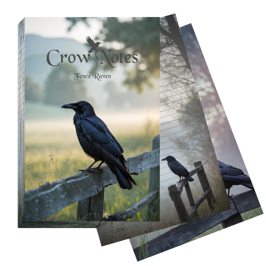 Crow Notes – Fence Raven | Notizblock mit Raben | 40 Blatt | DIN A5