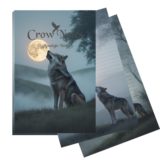 Notizblock | DIN A5 | Crow Notes – Moonlight Wolf