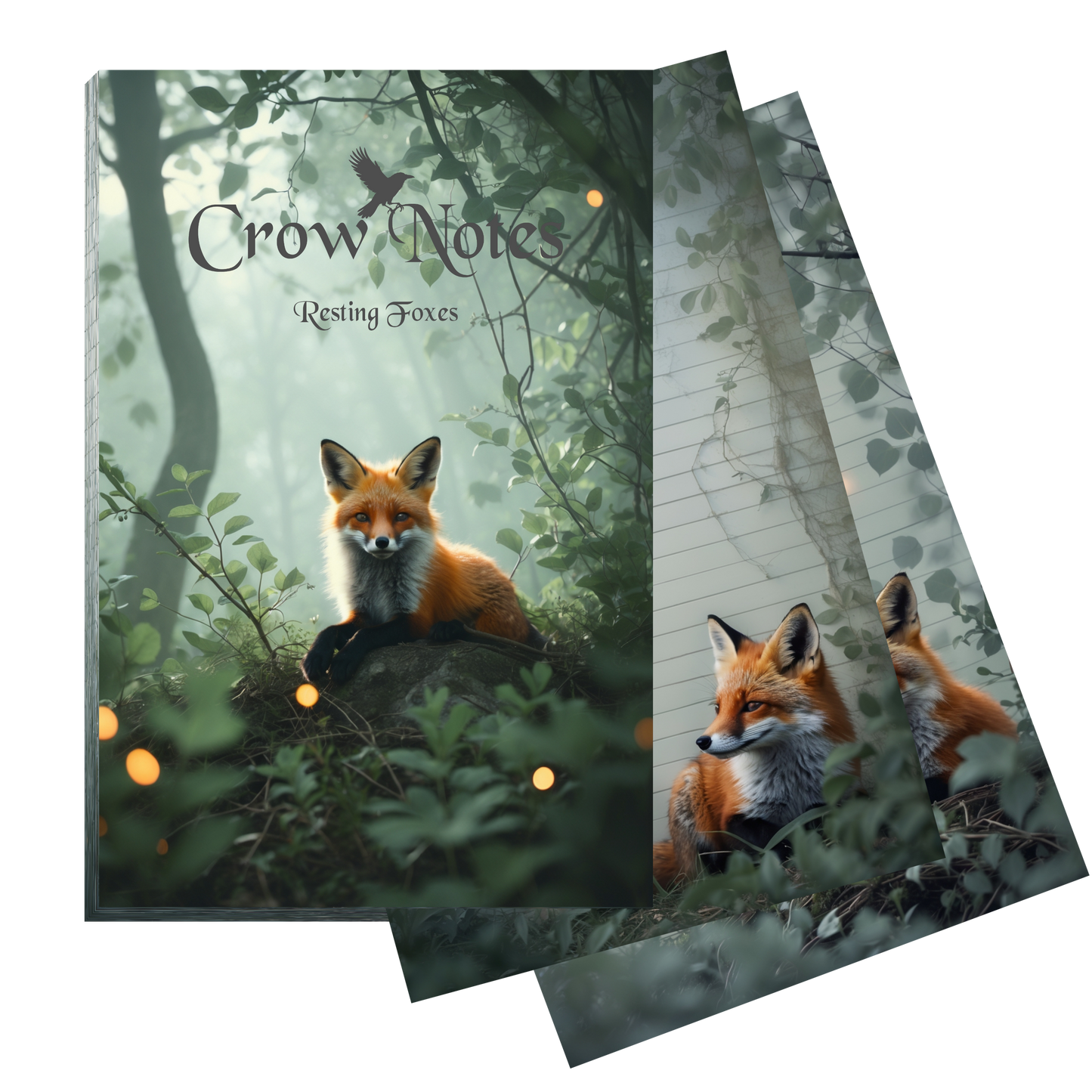Notizblock | DIN A5 | Crow Notes – Resting Foxes