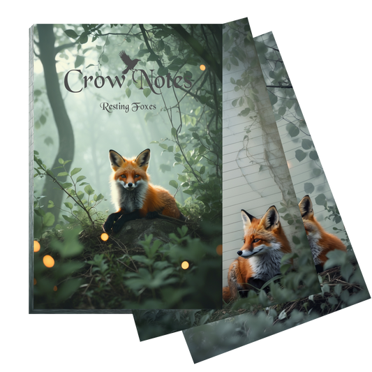 Notizblock | DIN A5 | Crow Notes – Resting Foxes