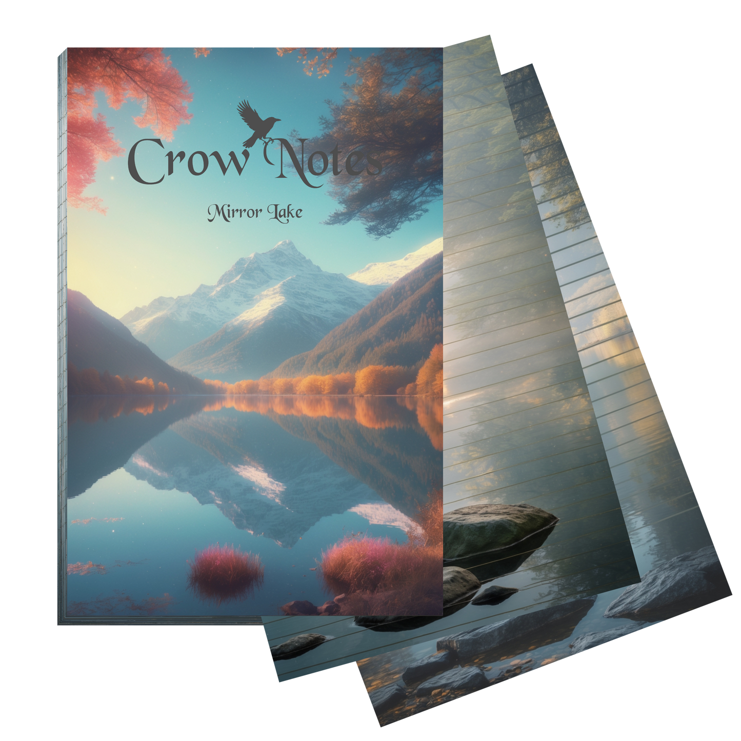 Notizblock | DIN A5 | Crow Notes – Mirror Lake