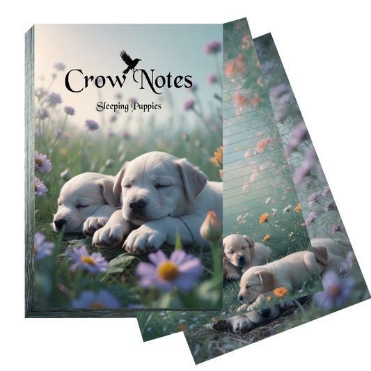 Notizblock | DIN A5 | Crow Notes – Sleeping Puppies