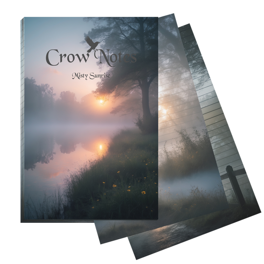 Notizblock | DIN A5 | Crow Notes – Misty Sunrise
