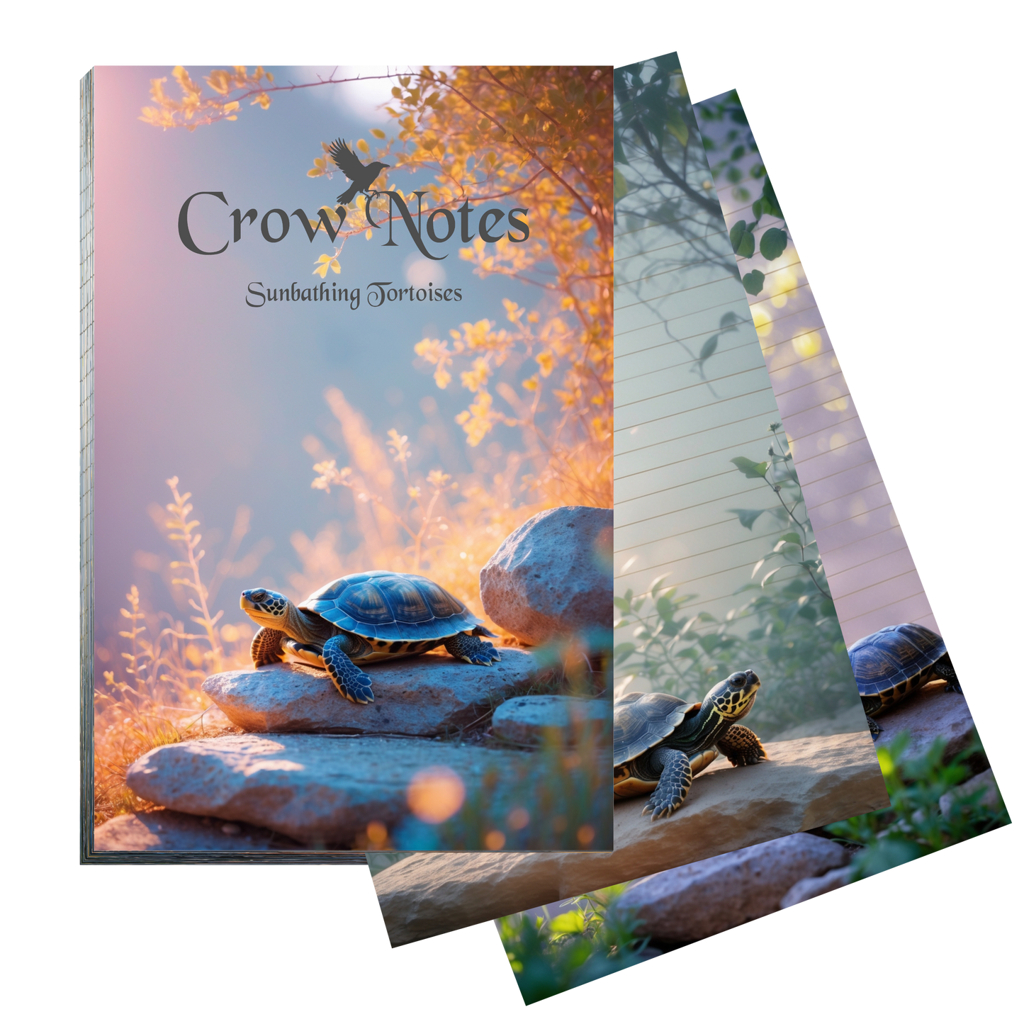 Notizblock | DIN A5 | Crow Notes – Sunbathing Tortoise