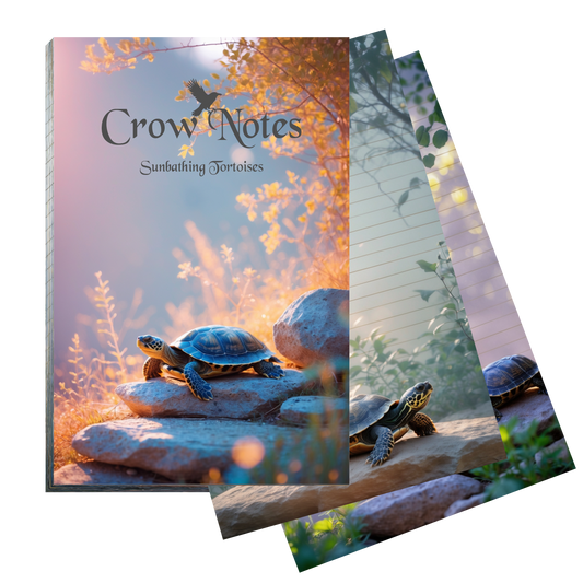 Notizblock | DIN A5 | Crow Notes – Sunbathing Tortoise