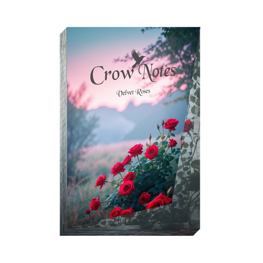 Crow Notes – Velvet Roses | Notizblock mit Rosen | 40 Blatt | DIN A5