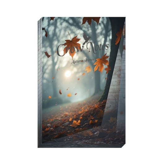 Crow Notes – Autumn Leaves | Notizblock mit Herbstlaub| 40 Blatt | DIN A5