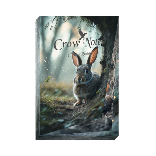 Crow Notes – Curious Rabbits | Notizblock mit Wildhasen | 40 Blatt | DIN A5