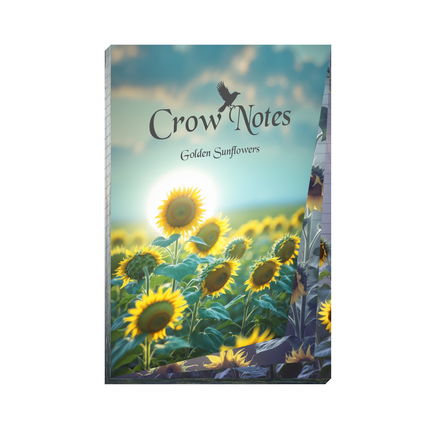 Notizblock | DIN A5 | Crow Notes – Golden Sunflowers