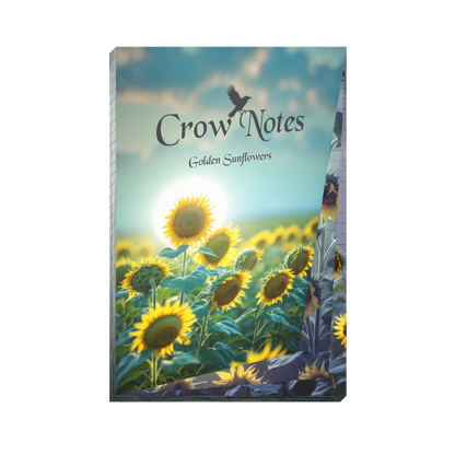 Notizblock | DIN A5 | Crow Notes – Golden Sunflowers