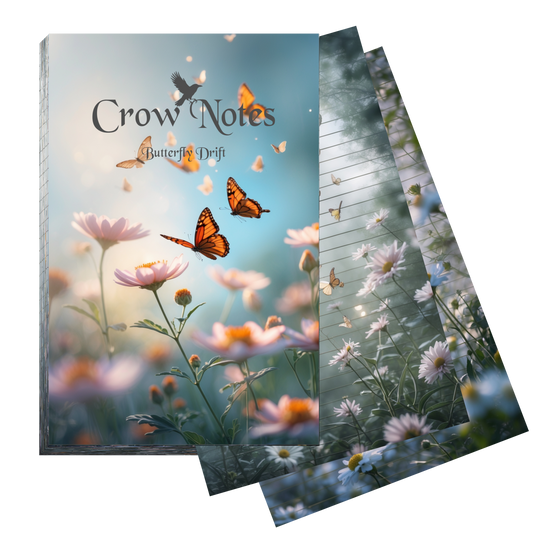 Notizblock | DIN A5 | Crow Notes – Butterflies Drifting