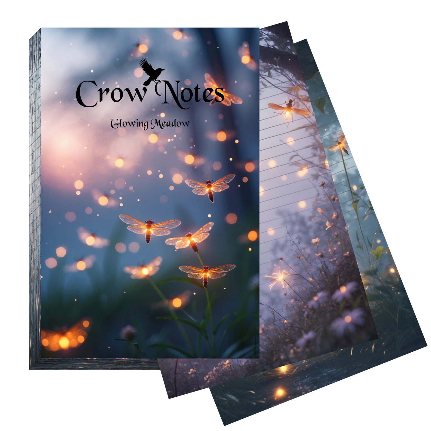 Notizblock | DIN A5 | Crow Notes – Glowing Meadow