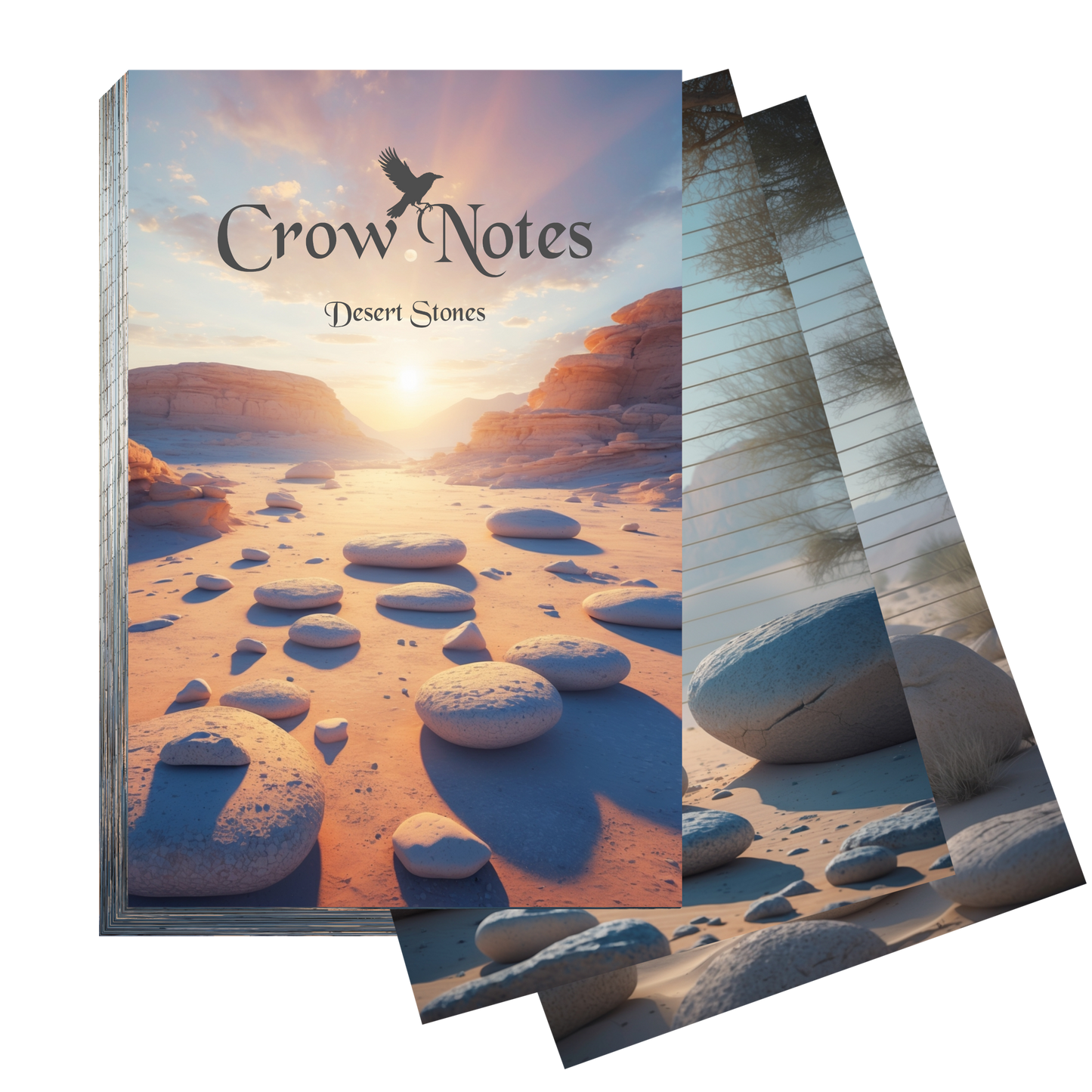 Notizblock | DIN A5 | Crow Notes – Desert Stones