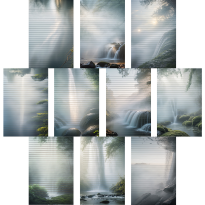 Notizblock | DIN A5 | Crow Notes – Misty Waterfalls
