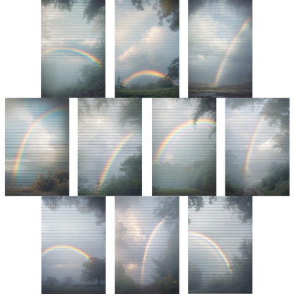 Crow Notes – Fading Rainbow | Notizblock mit Regenbögen | 40 Blatt | DIN A5