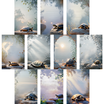 Notizblock | DIN A5 | Crow Notes – Sunbathing Tortoise