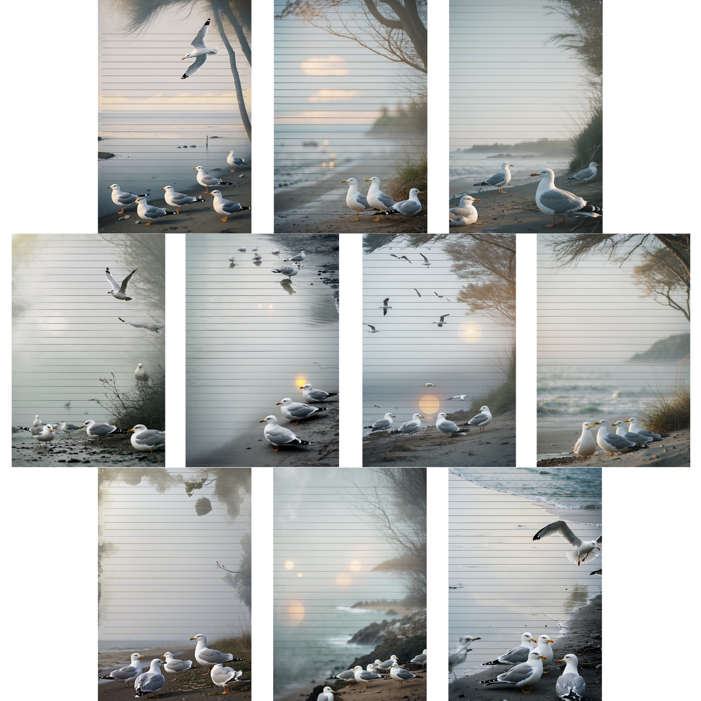 Notizblock | DIN A5 | Crow Notes – Coastal Gulls