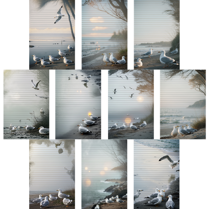 Notizblock | DIN A5 | Crow Notes – Coastal Gulls