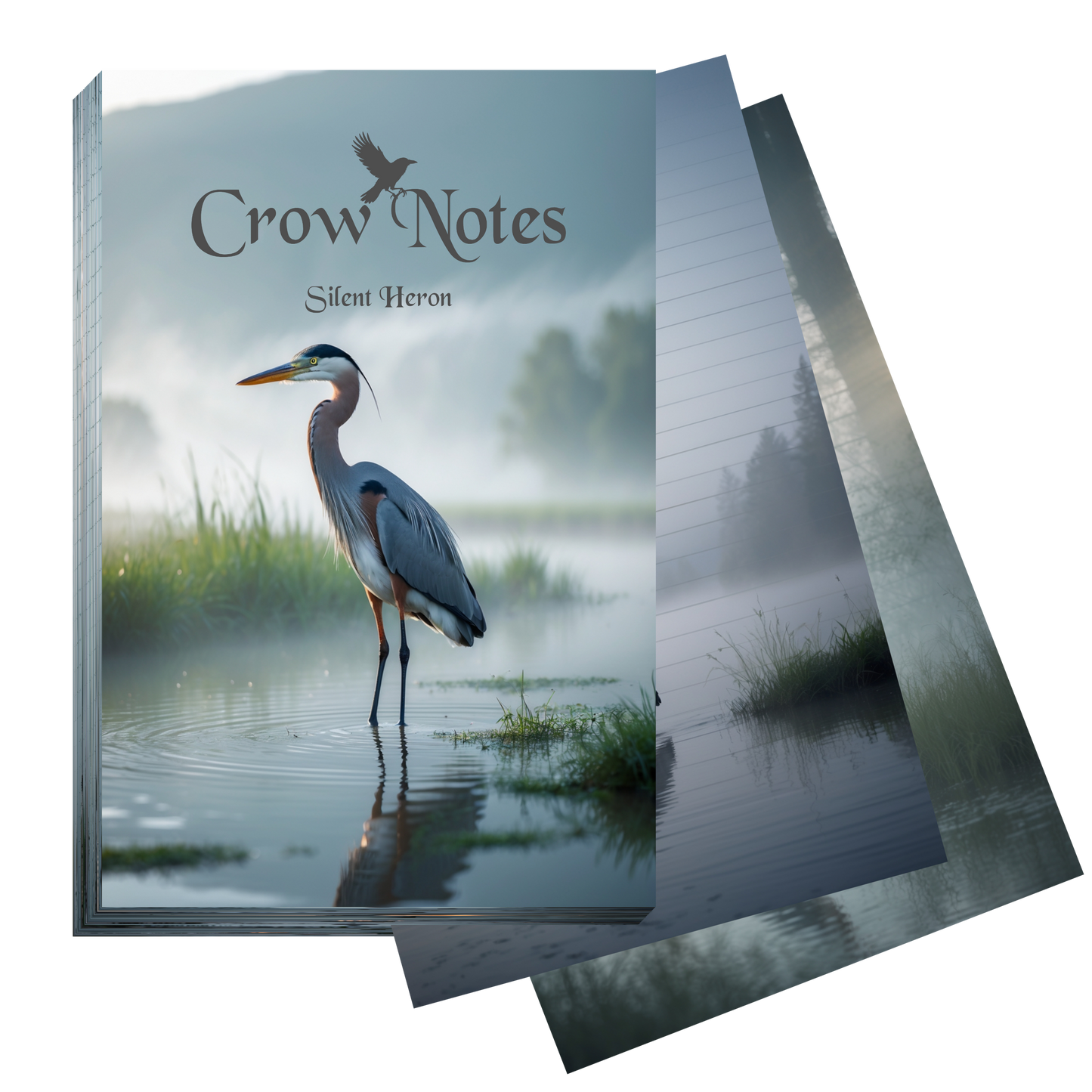 Notizblock | DIN A5 | Crow Notes – Silent Heron