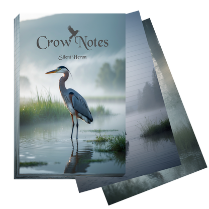 Notizblock | DIN A5 | Crow Notes – Silent Heron