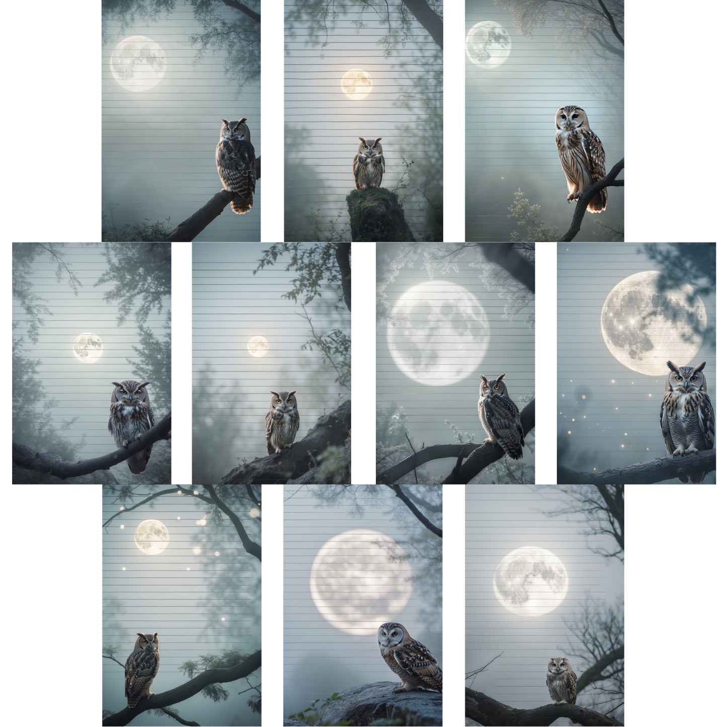 Notizblock | DIN A5 | Crow Notes – Moonlight Owl