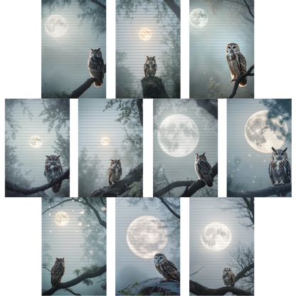 Notizblock | DIN A5 | Crow Notes – Moonlight Owl