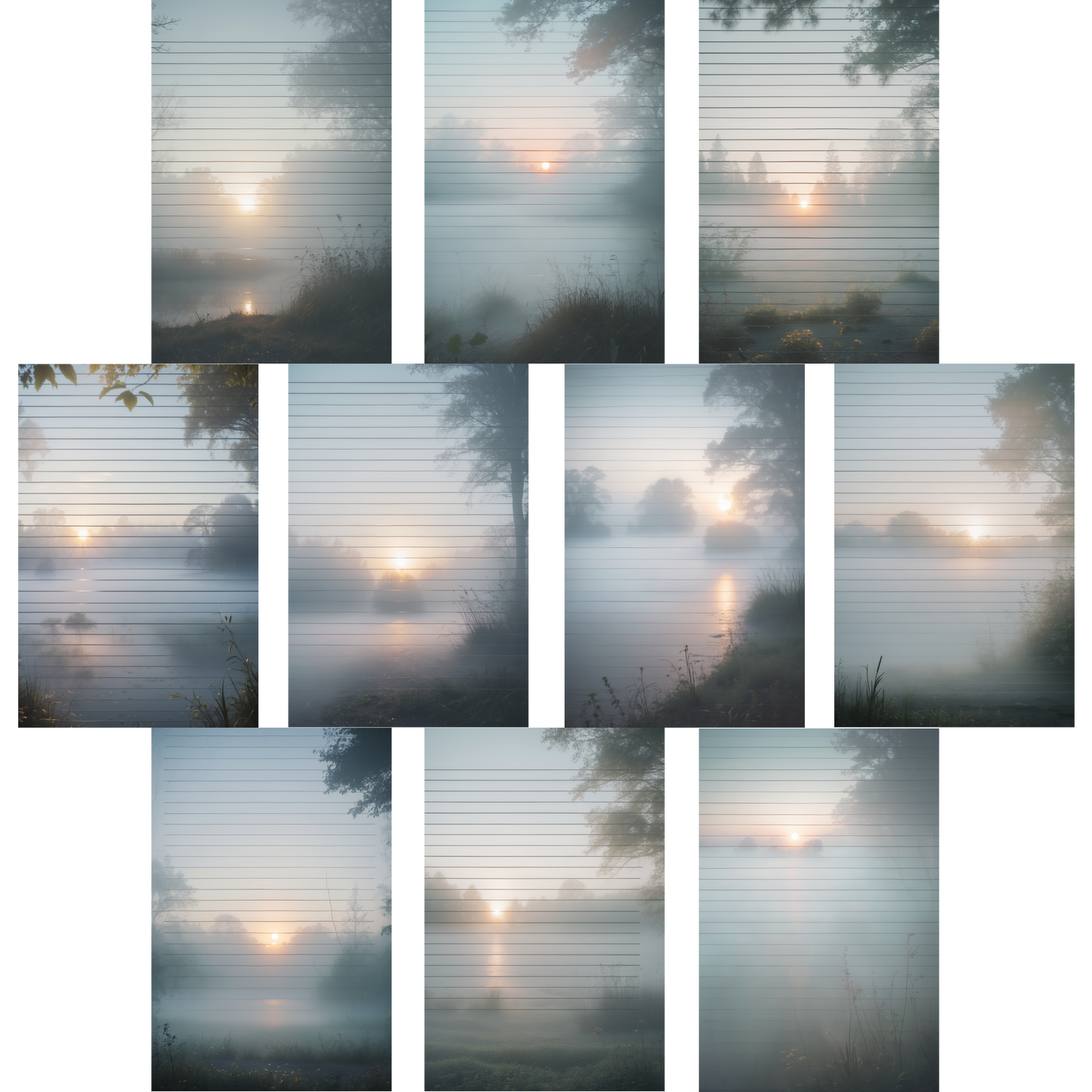 Notizblock | DIN A5 | Crow Notes – Misty Sunrise