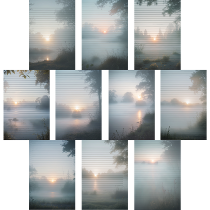 Notizblock | DIN A5 | Crow Notes – Misty Sunrise