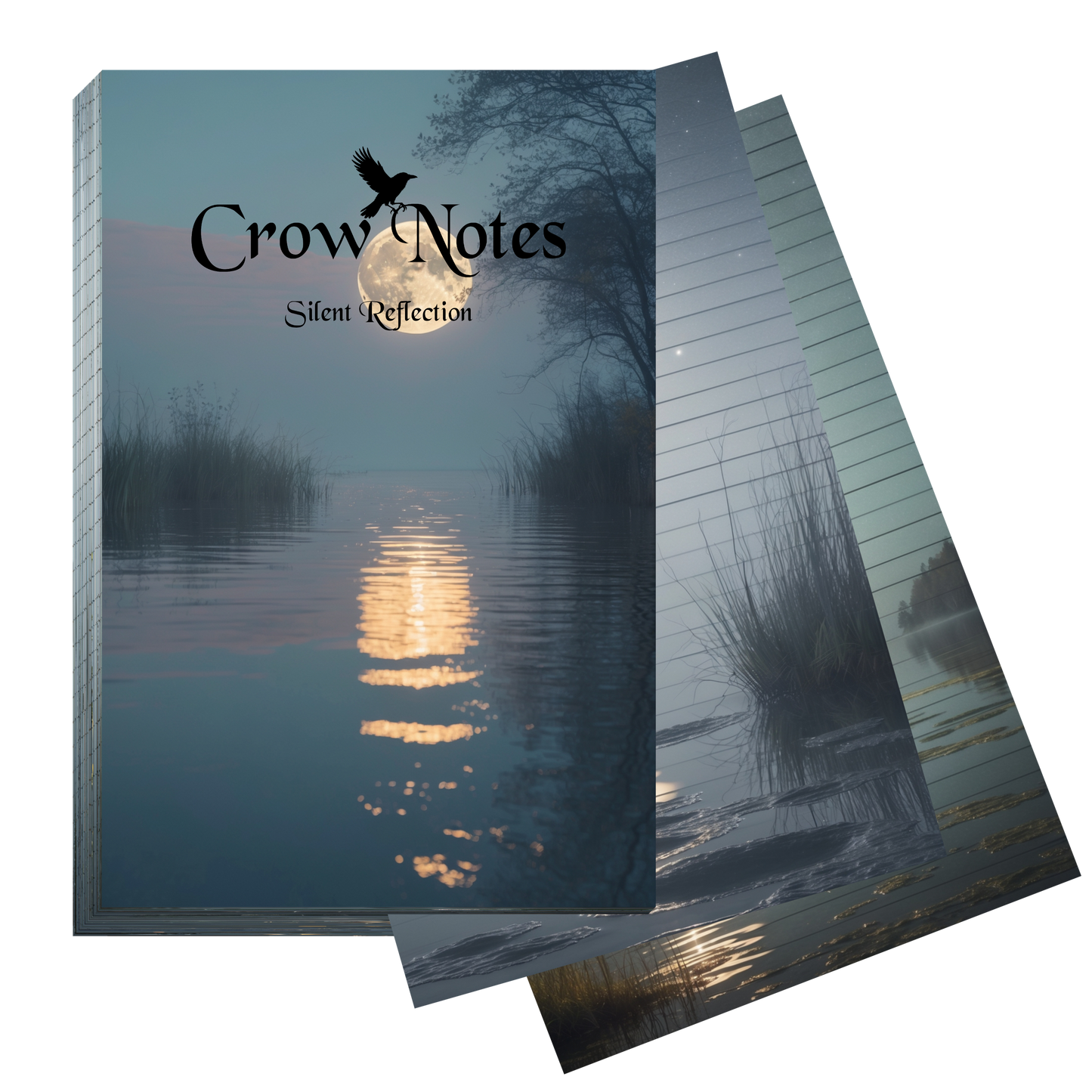 Notizblock | DIN A5 | Crow Notes – Silent Reflection
