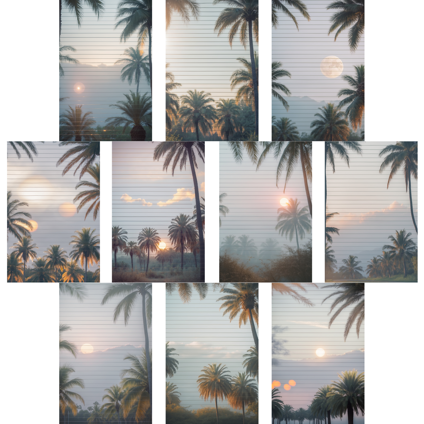 Notizblock | DIN A5 | Crow Notes – Golden Palm Evening